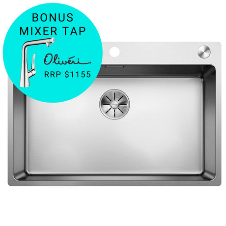 Blanco Andano700Ifa 500 Series Single Bowl Kitchen Sink Top Mounted Sinks