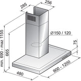 Blanco Bwc90X 90Cm Stainless Steel Canopy Rangehoods