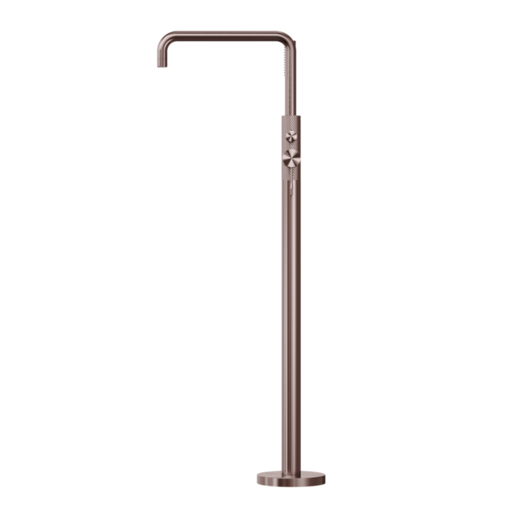 Nero Opal Freestanding Bath Mixer With Hand Shower Brushed Bronze NR251903ABZ