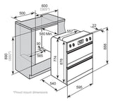 Baumatic Bsdo69 Studio Solari Black Glass Double Oven Ex Display Duo Wall Ovens