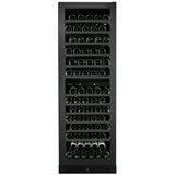 Artusi AWC154BV Dual Zone Wine Cooler, 125 Bottle, Reversible Door, Matte Black
