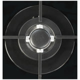 Artusi CAGH7000B 70cm 5 Burner Gas Cooktop, Black Glass