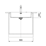 Franke Mythos Single Bowl 700mm Top Mount Stainless Steel, MYX210-70B
