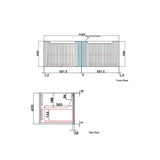 Aulic Calder 1200mm Fluted Wall Hung Vanity CAWH44-1200-ST86 Vanity Units