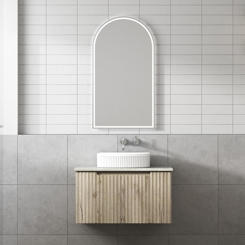 Fienza 750mm Calder Fluted Wall Hung Vanity CAWH44-750-ST Vanity Units