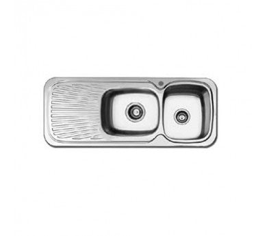 Oliveri Ch202 Lakeland 2 Bowl Right Hand Sink Top Mounted Kitchen Sinks