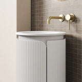Aulic CI420SMW Civaro Matte White Floor Standing Vanity - Cabinet Only - Pillar Fluted