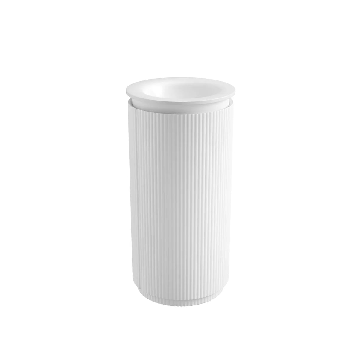Aulic CI420SMW Civaro Matte White Floor Standing Vanity - Cabinet Only - Pillar Fluted