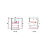 Aulic 900mm Curva White Fluted Wall Hung Vanity CAWH46-900-ST Vanity Units