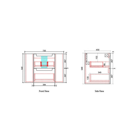 Aulic 900mm Curva White Fluted Wall Hung Vanity CAWH46-900-ST Vanity Units