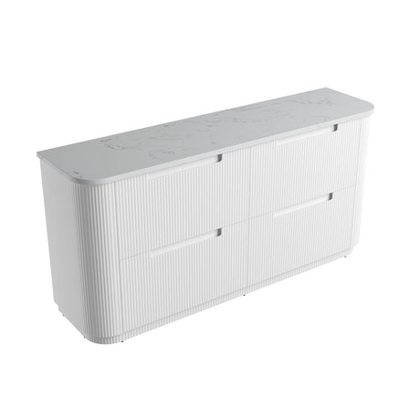 Aulic 1800mm Curva Floorstanding Vanity with Solid Surface Top Cato Top CA57-1800D-ST26FT Vanity Units