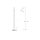 Nero NR221903aBG Mecca Freestanding Bath Spout - Brushed Gold