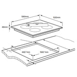 Westinghouse WHI641BEA 60cm 4 Zone Induction Cooktop - Westinghouse Factory Seconds