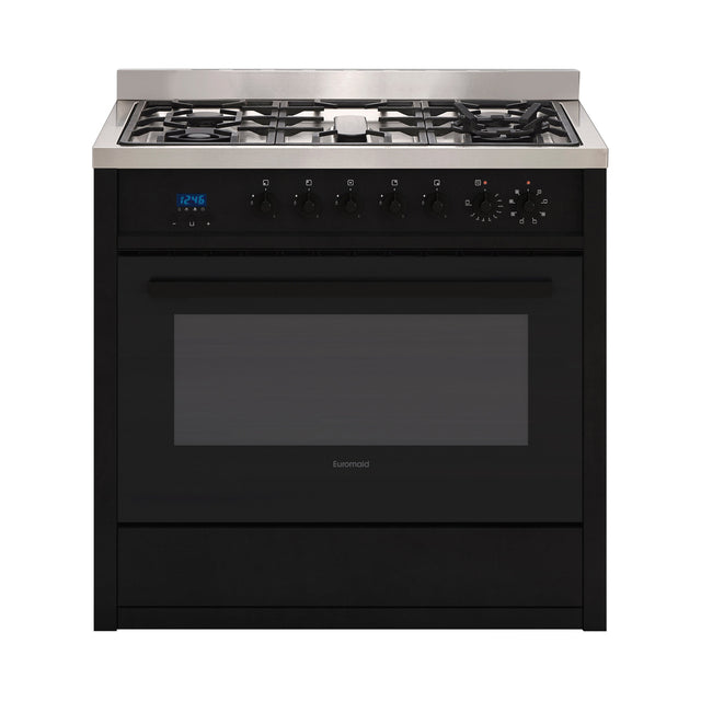 Euromaid Ege9Tbk Matte Black 90Cm Dual Fuel Freestanding Stove Stoves