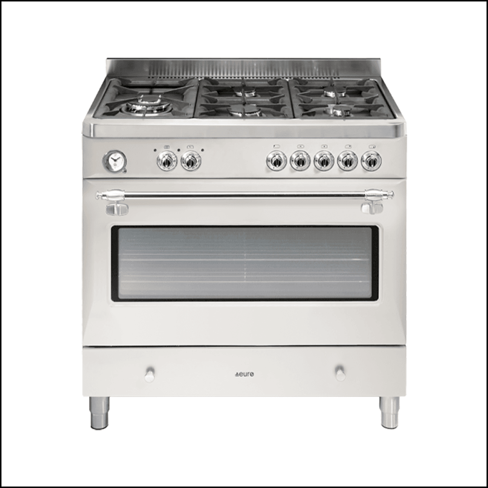 Euro Appliances Ecsh900Wh 90Cm White Dual Fuel Royal Chiantishire Stoves