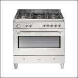 Euro Appliances Ecsh900Wh 90Cm White Dual Fuel Royal Chiantishire Stoves