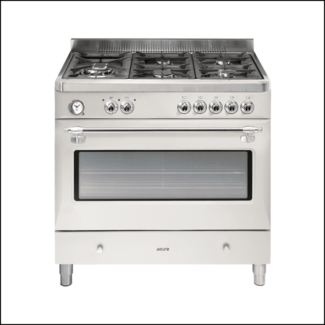 Euro Appliances Ecsh900Wh 90Cm White Dual Fuel Royal Chiantishire Stoves