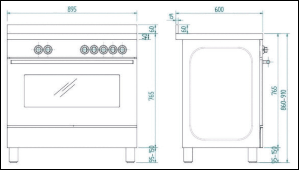 Euro Appliances Ecsh900Wh 90Cm White Dual Fuel Royal Chiantishire Stoves