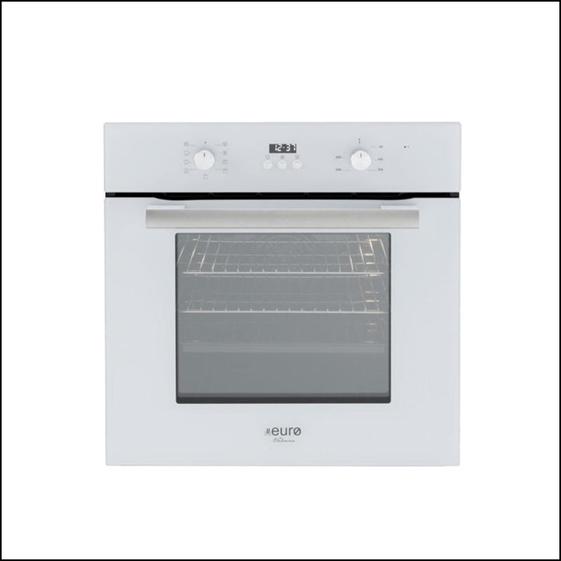 Euro Appliances Ev608Wh 60Cm White Glass Electric Multifunction Oven Oven