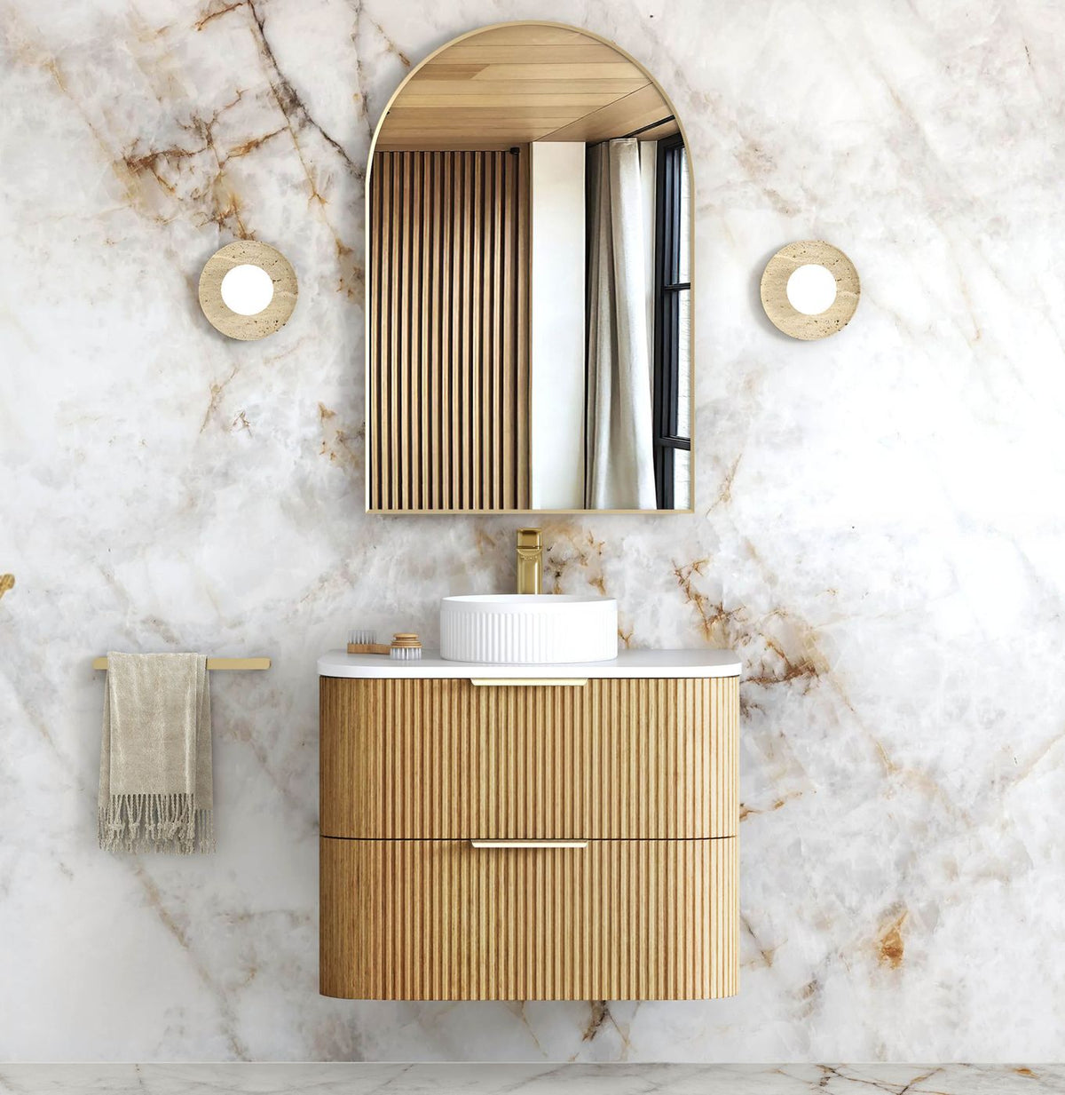 Otti Havana Woodland Oak Wall Hung Vanity