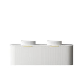 Otti Bondi Wall Hung Vanity, Fluted Satin White