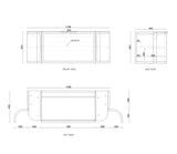 Otti Hampshire Wall Hung Vanity, Satin Black