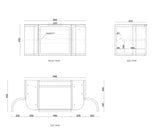 Otti Hampshire Wall Hung Vanity, Satin Black