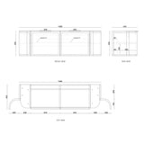 Otti Hampshire Wall Hung Vanity, Satin Black