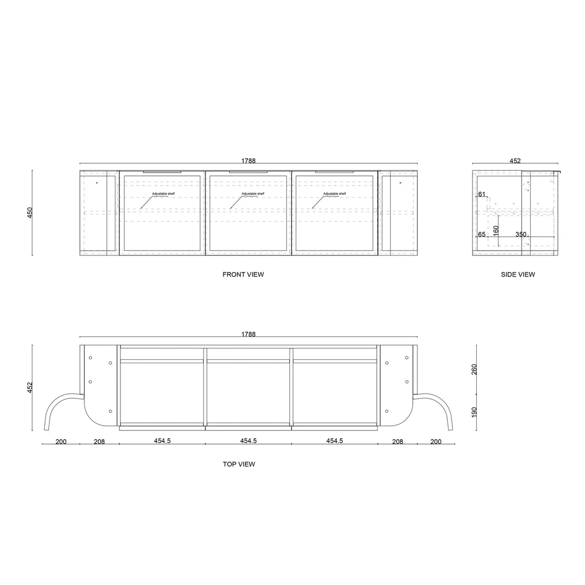 Otti Hampshire Wall Hung Vanity, Satin White