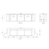 Otti Hampshire Wall Hung Vanity, Satin White
