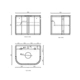 Otti Hampshire Wall Hung Vanity, Satin Black