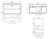 Otti Byron Wall Hung Vanity, Natural Oak