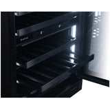 Artusi AWC37BV Dual Zone Wine Cooler, 37 Bottle, Reversible Door, Matte Black