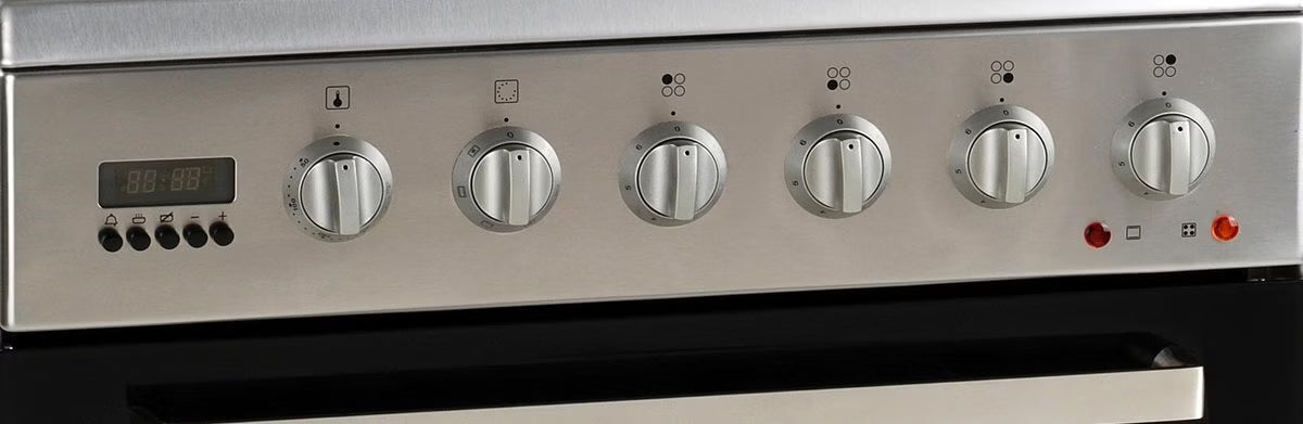 Artusi AFC607X 60cm Electric Upright Stove, Ceramic Top, Stainless Steel
