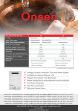 Onsen ONHW26NG50 50°C Limited 26L Hot Water System, Natural Gas