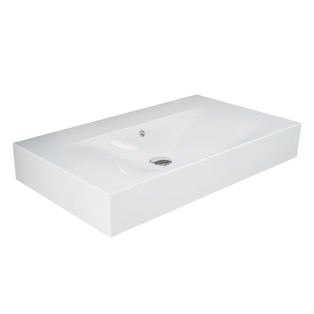 Fienza 08100AWHA RAK Des 81 Wall Basin No Tap Hole Alpine White - Basins