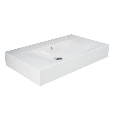 Fienza 08100AWHA RAK Des 81 Wall Basin No Tap Hole Alpine White - Basins