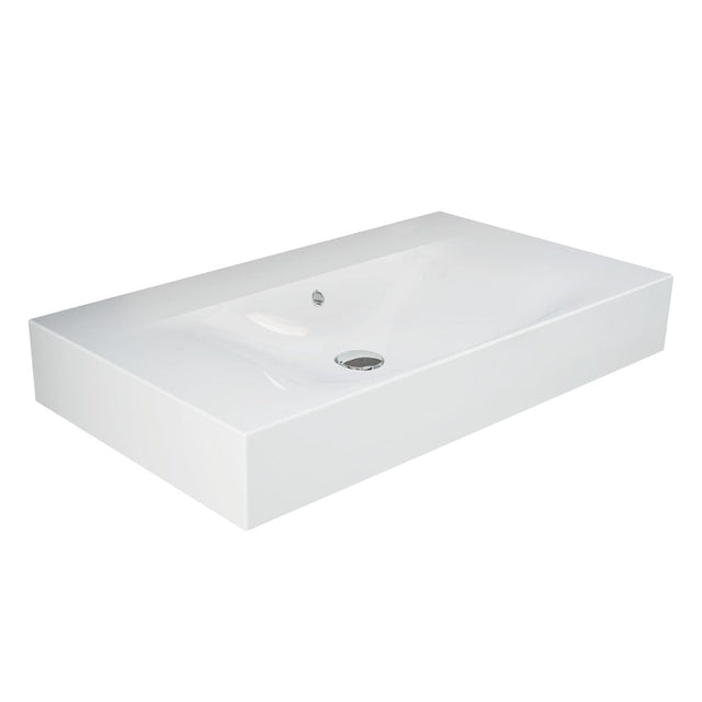 Fienza 08100AWHA RAK Des 81 Wall Basin No Tap Hole Alpine White - Basins