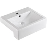 Fienza 1 Tap Hole RB8050B 1 Tap Hole Semi Recessed Basin White - Basins