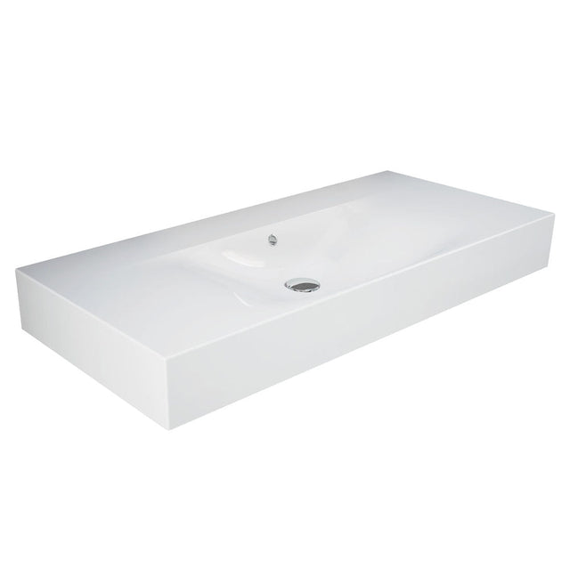 Fienza 10100AWHA RAK Des 101 Wall Basin No Tap Hole Alpine White - Basins