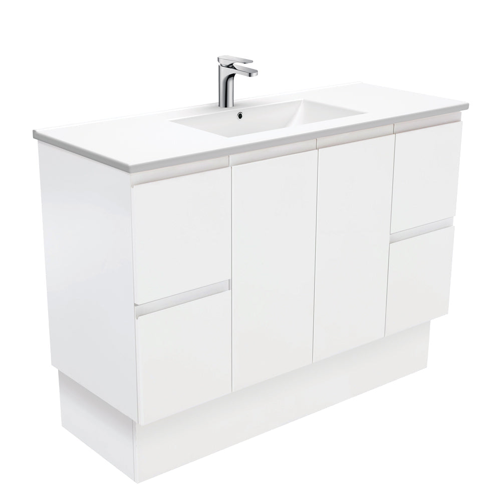 Fienza 1200Mm Tcl120Zk Dolce Fingerpull Vanity On Kickboard Matte White - Special Order Units