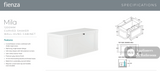 Fienza 120CM Mila Curved Satin White 1200 Wall Hung Cabinet - Vanity Units