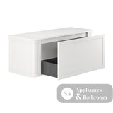 Fienza 120CM Mila Curved Satin White 1200 Wall Hung Cabinet - Vanity Units