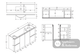 Fienza 120Df 1200Mm Siska Slim Wall Hung Vanity Unit Satin White - Special Order Units