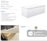 Fienza 120RS-C Alina Fluted Scandi Oak 1200 Wall-Hung Cabinet Cabinet Only No Top - Vanity Units