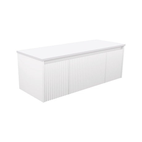 Fienza 120RW-C Alina Fluted White 1200 Wall-Hung Cabinet Cabinet Only No Top - Vanity Units