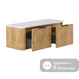 Fienza 120US-C Minka Curved Scandi Oak 1200 Wall Hung Cabinet - Vanity Units