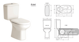 Fienza 122722I Liwa Close-Coupled Toilet Suite S Trap Ivory - Toilet Suites