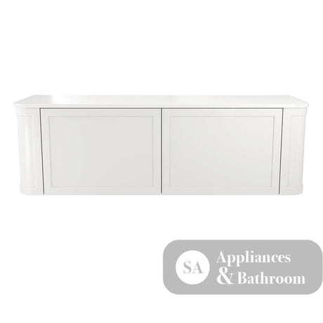 Fienza 150CM Mila Curved Satin White 1500 Wall Hung Cabinet - Vanity Units