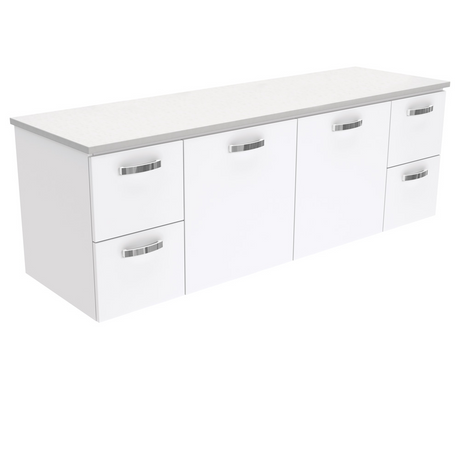 Fienza 150J 1500mm Unicab Wall Hung Cabinet Solid Doors Gloss White Cabinet Only - Cabinet Only